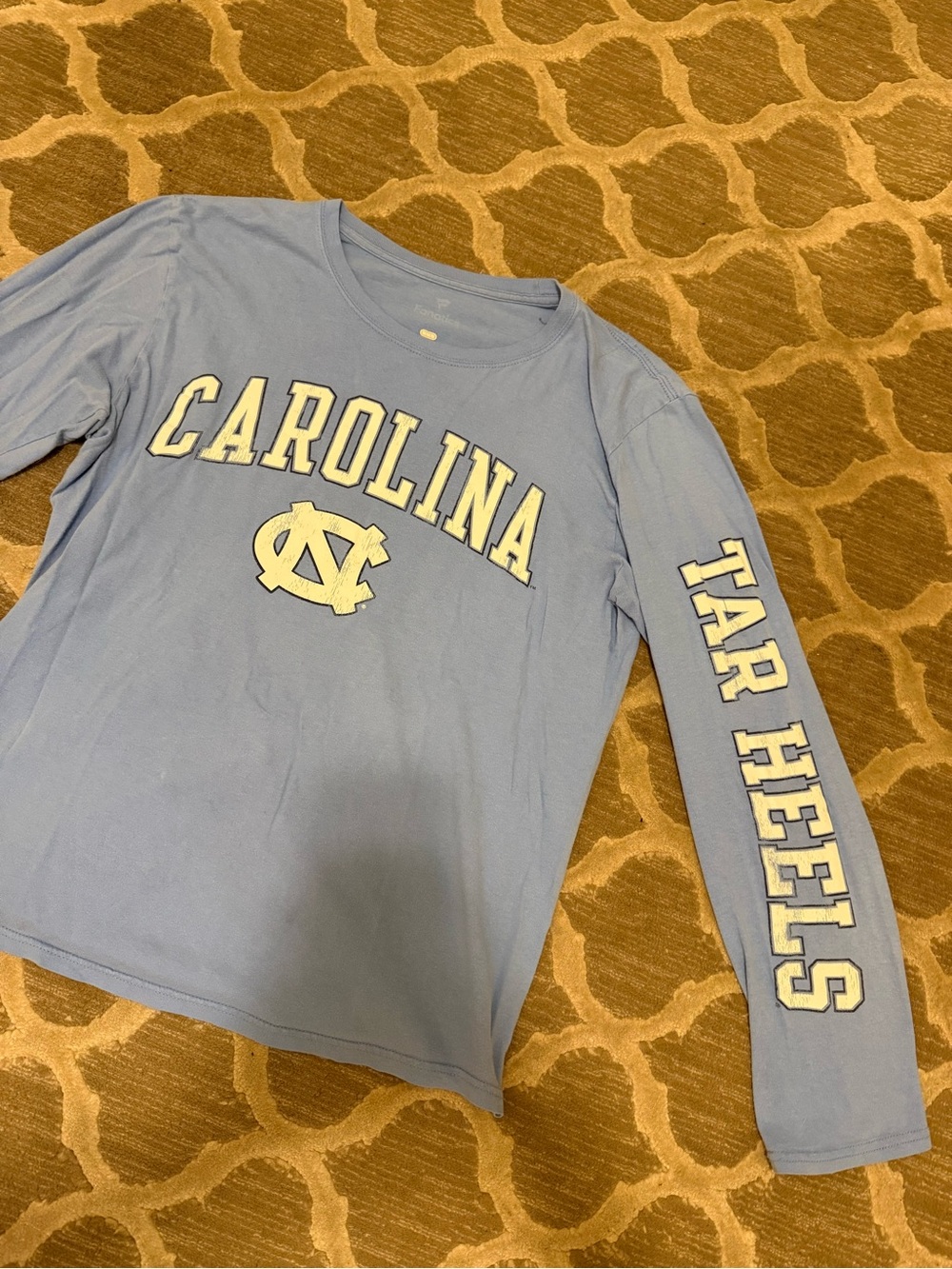 University of North Carolina Carolina Tar Heels Light Blue Long-Sleeve Tee